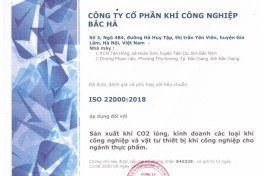 Chứng nhận ISO CO2 thực phẩm